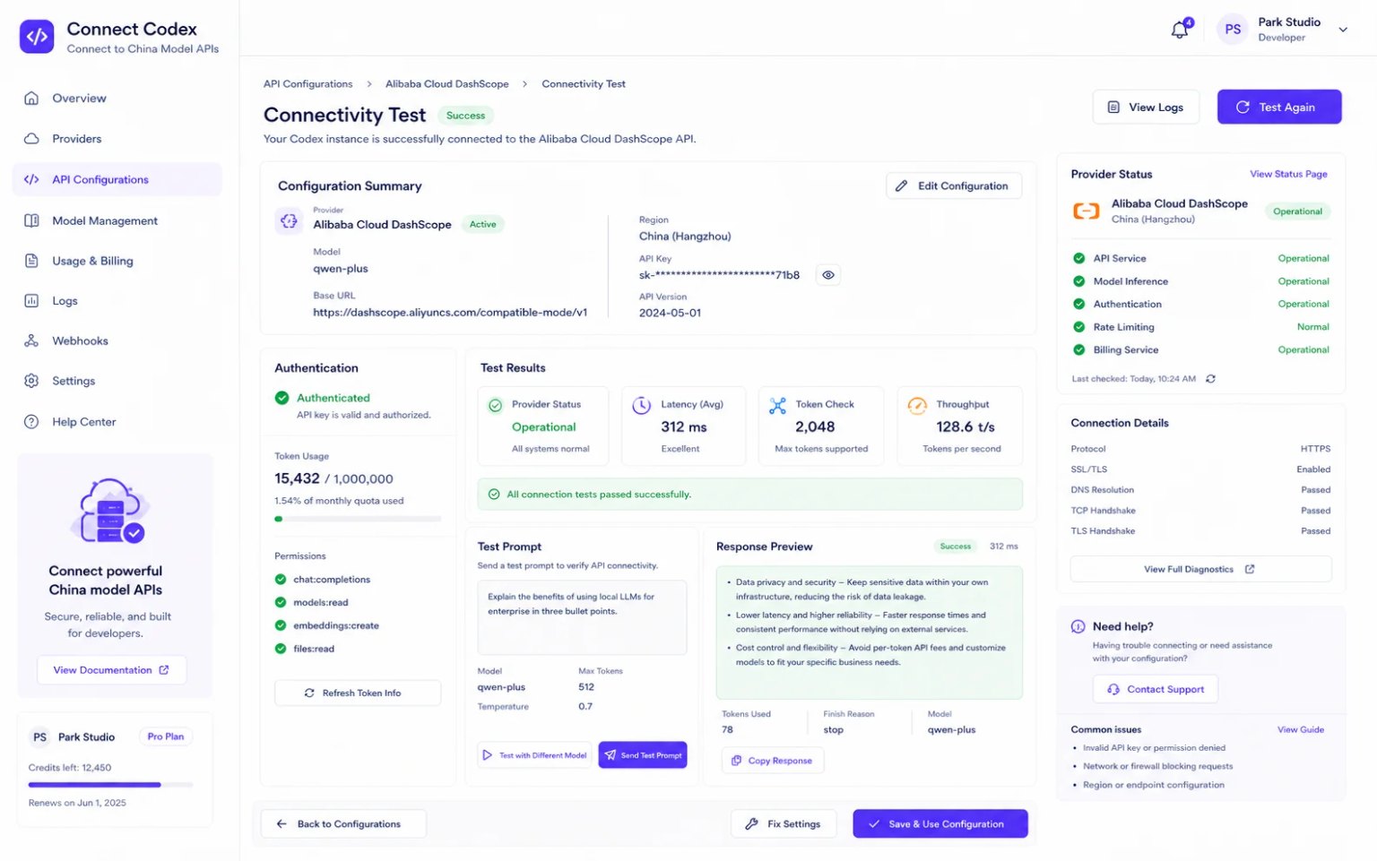 Connect Codex to China Model APIs interface for switching Codex across multiple Chinese model providers